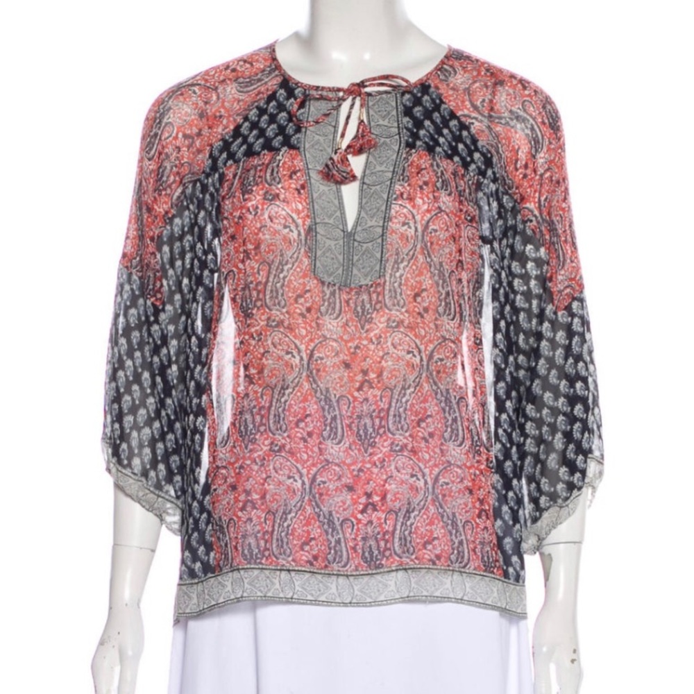 Ulla Johnson Silk Printed Blouse Size 0